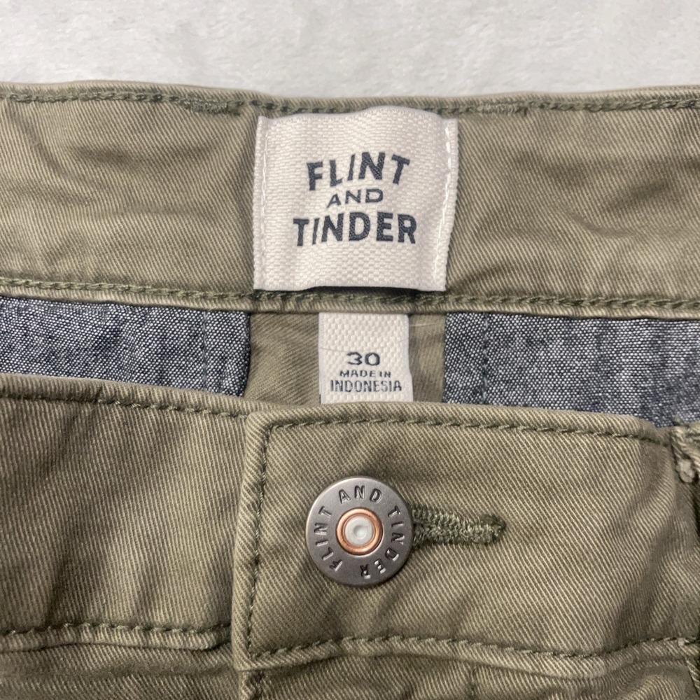 Flint & Tinder 365 Chino Shorts Mens 30 8" Inseam Green Heavy Twill Huckberry - Picture 2 of 9